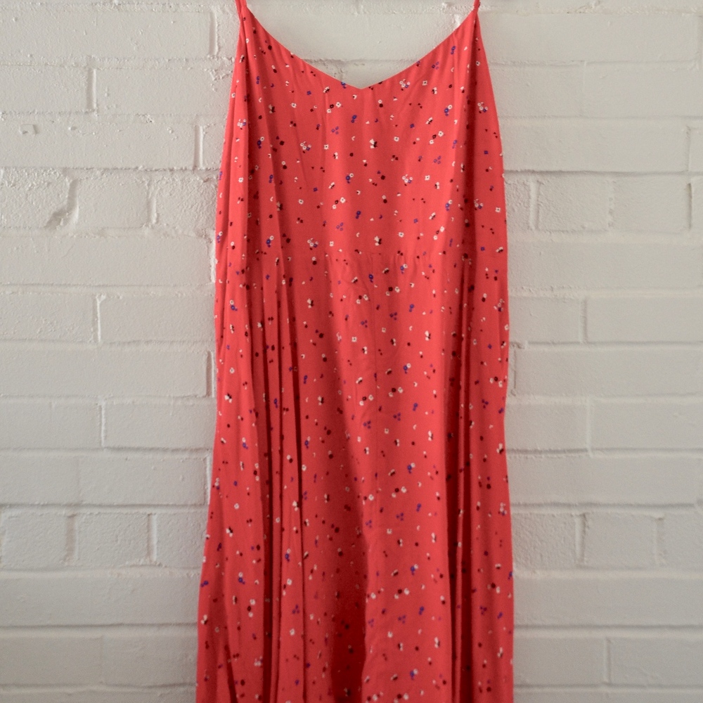 Plus Size GAP Red Floral Spaghetti Strap Dress XXL